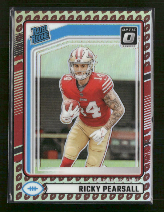 2024 Donruss Optic Rated Rookies Football Emoji Ricky Pearsall Rookie #318