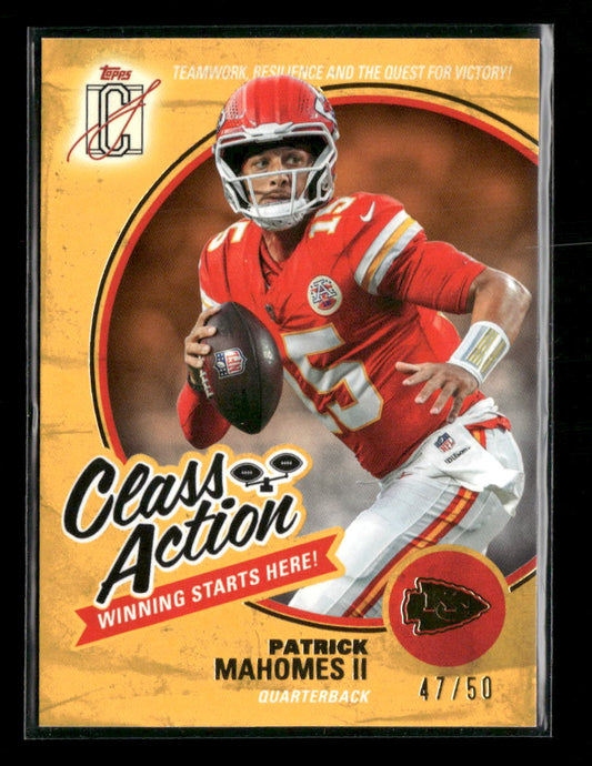 2025 Topps Signature Class Class Action Orange Patrick Mahomes II #/50 #CA-16