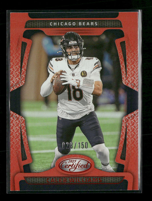 2025 Panini Certified Mirror Orange Caleb Williams #/150 #17
