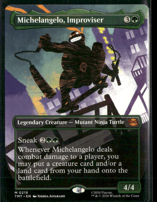 Teenage Mutant Ninja Turtles Michelangelo, Improviser (Borderless) #219