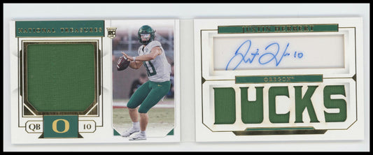 Panini National Treasures Collegiate Combo Booklet Justin Herbert #/99 Auto #4
