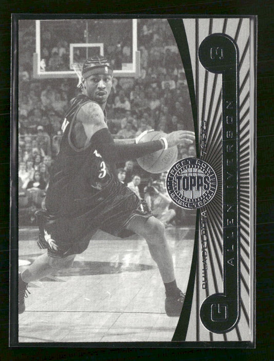 2005-06 Topps First Row Black and White Allen Iverson #/225 #93