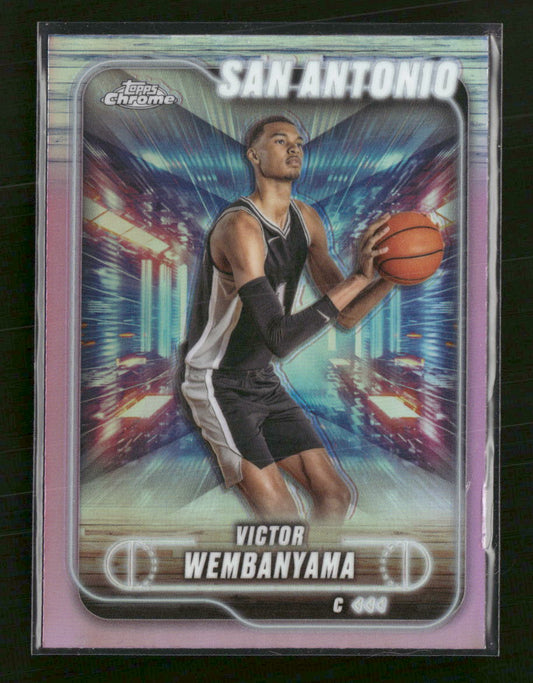 2024-25 Topps Chrome Pink Refractor Victor Wembanyama #193
