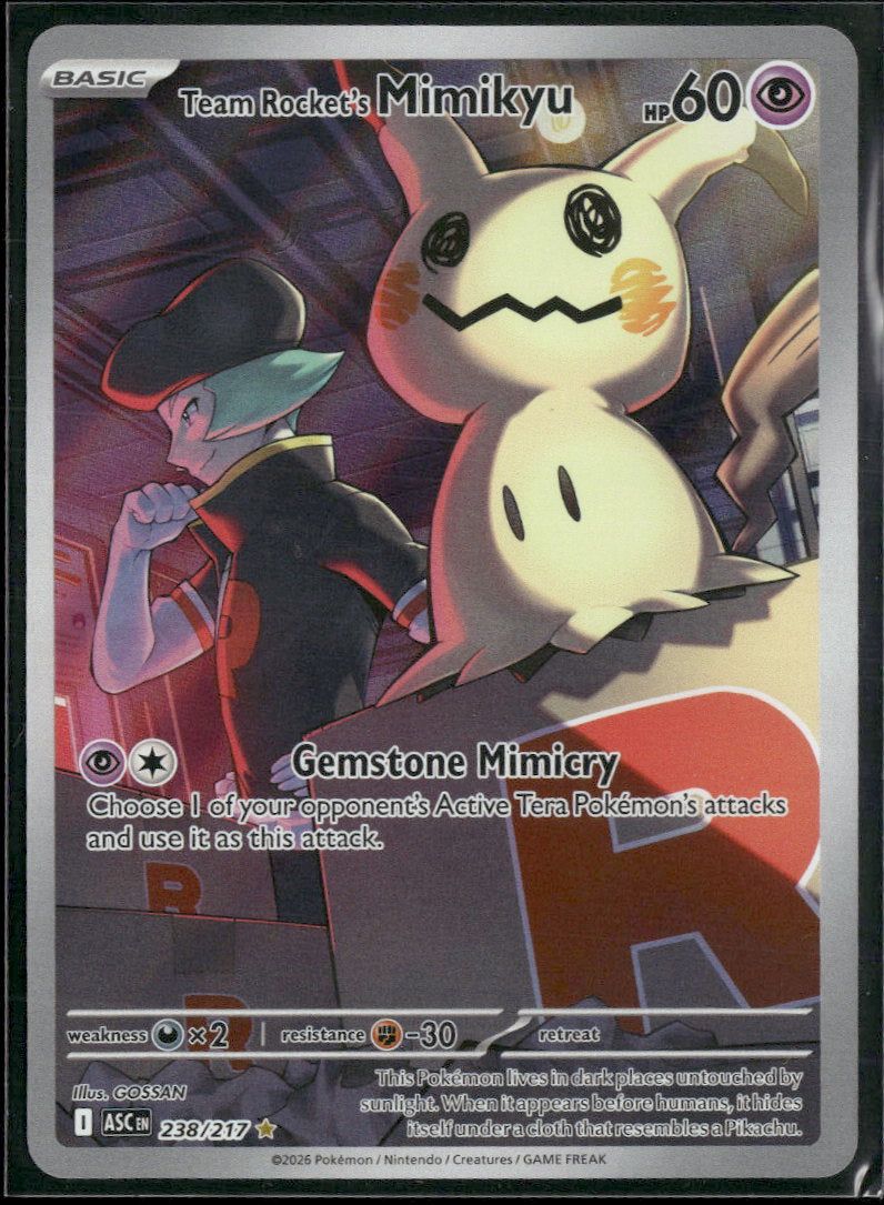 ME: Ascended Heroes Team Rocket's Mimikyu #238/217
