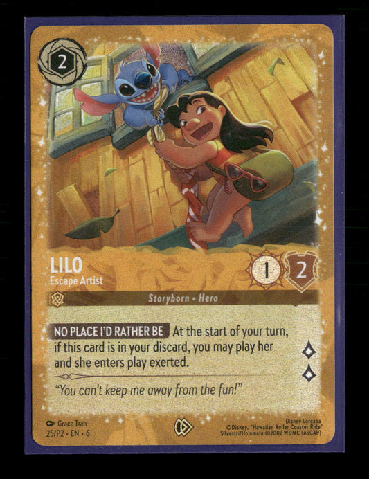 Disney Lorcana Promo Cards Lilo #25