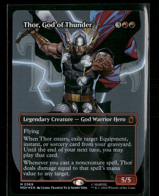 Marvel Super Heroes Thor, God of Thunder (Borderless) (0369) Foil #369