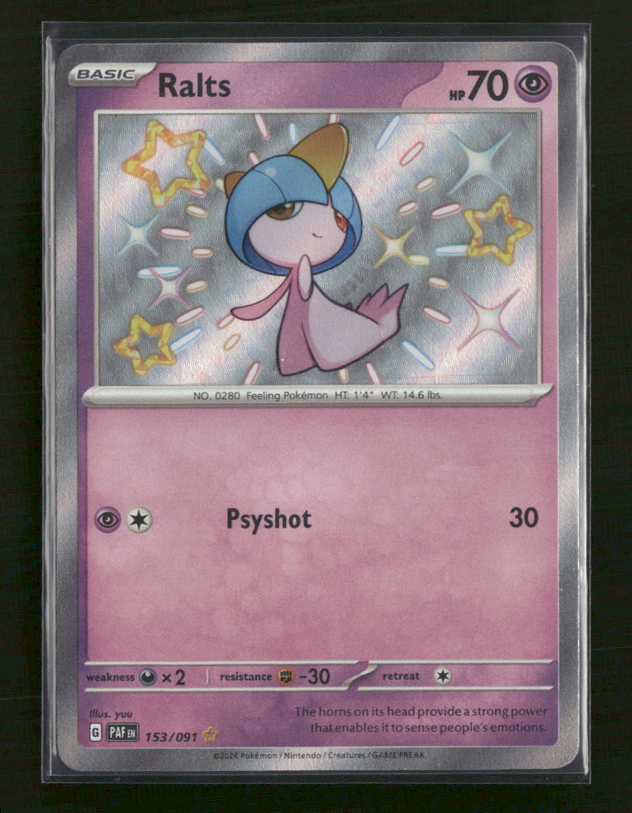 SV: Paldean Fates Ralts #153/091 – Orb Sports Cards & Collectibles