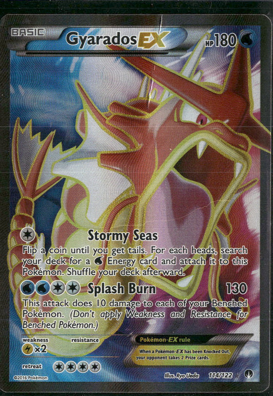 XY - BREAKpoint Gyarados EX (Full Art) #114/122 DAMAGED