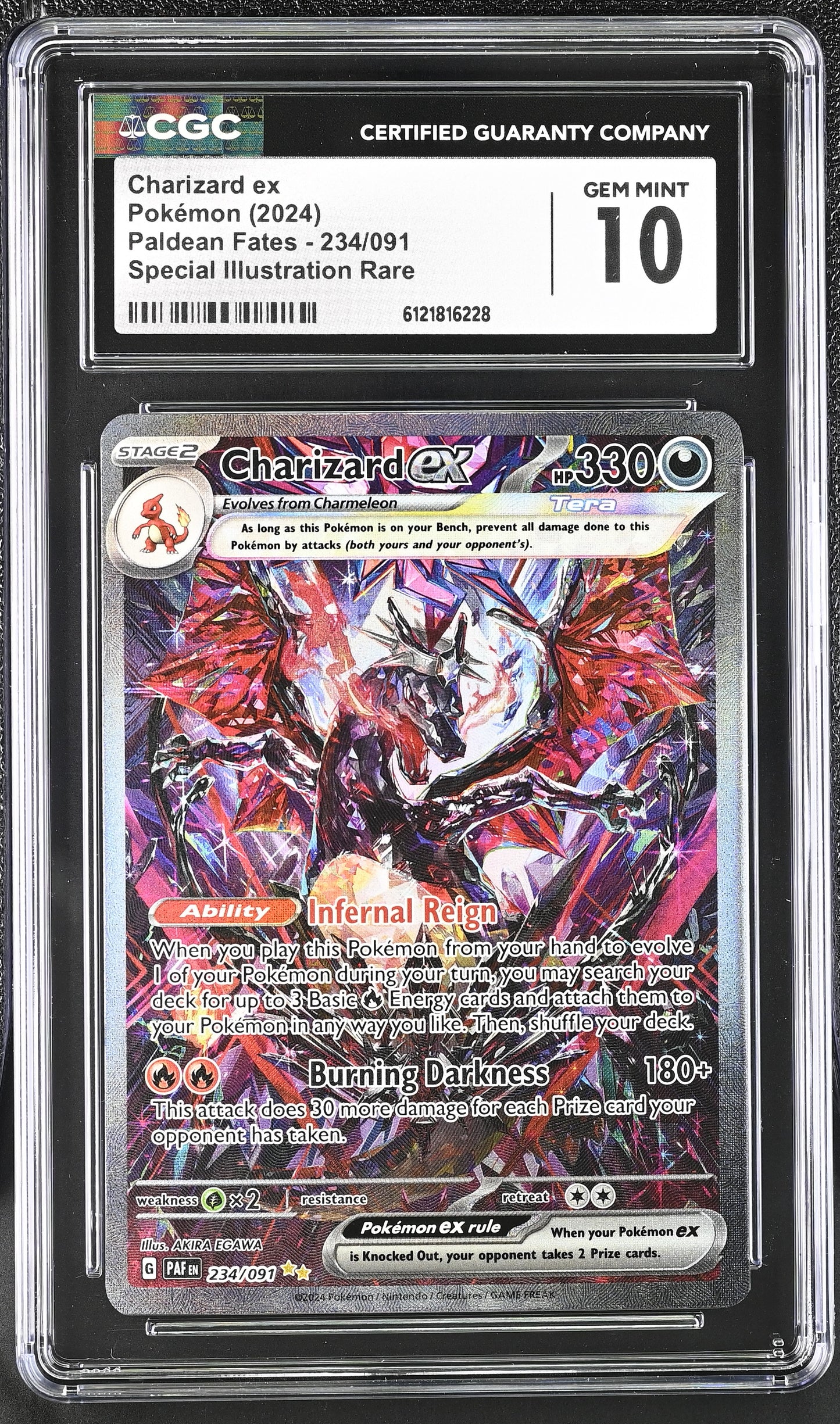 2024 Paldean Fates Charizard ex 10 CGC #234/091