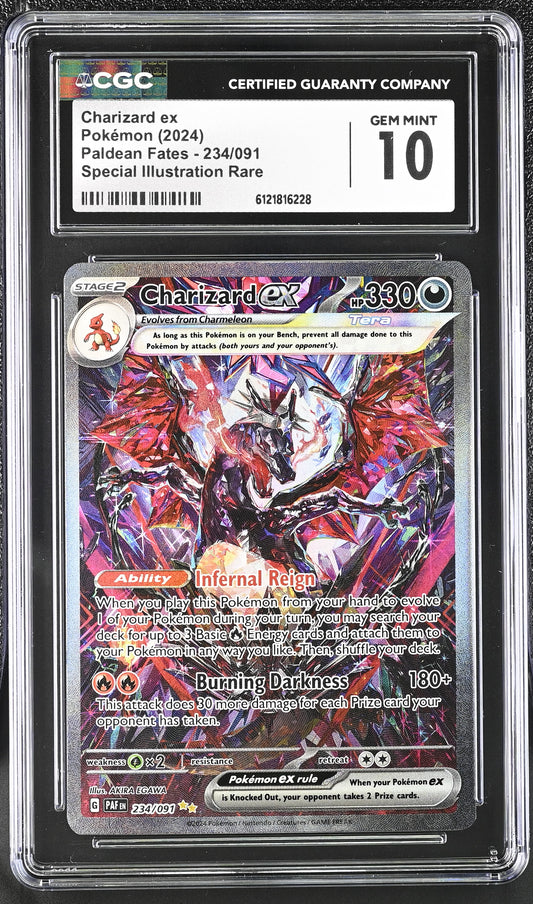 2024 Paldean Fates Charizard ex 10 CGC #234/091