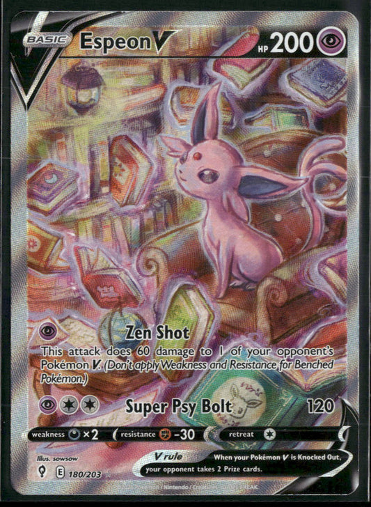 SWSH07: Evolving Skies Espeon V (Alternate Full Art) #180/203