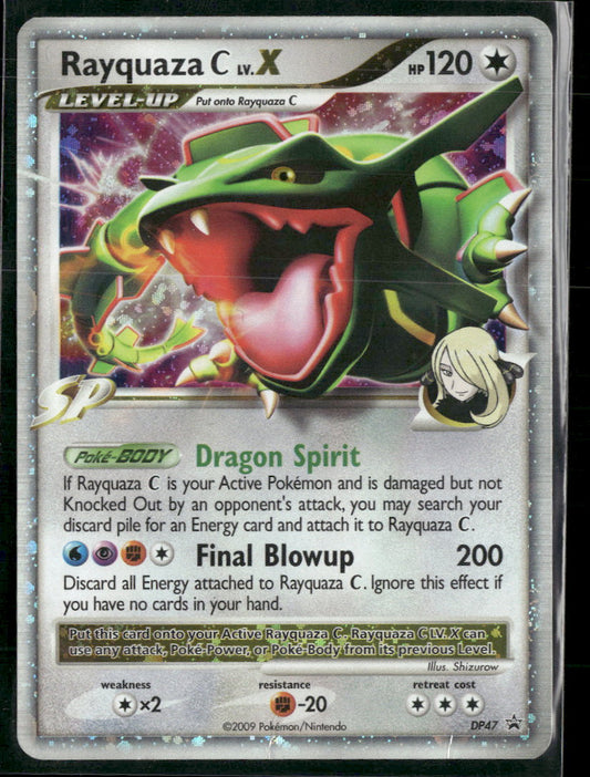 Diamond and Pearl Promos Rayquaza C LV.X #DP47 DAMAGED