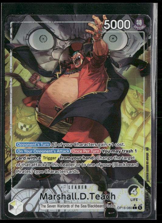 The Time of Battle Marshall.D.Teach (080) (Alternate Art) #OP16-080