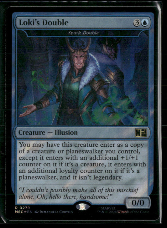 Loki's Double - Spark Double (Surge Foil) - Commander: Marvel Super Heroes (MSC)