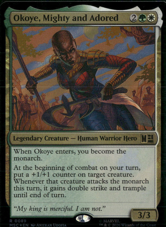Commander: Marvel Super Heroes Okoye, Mighty and Adored (Surge Foil) #89