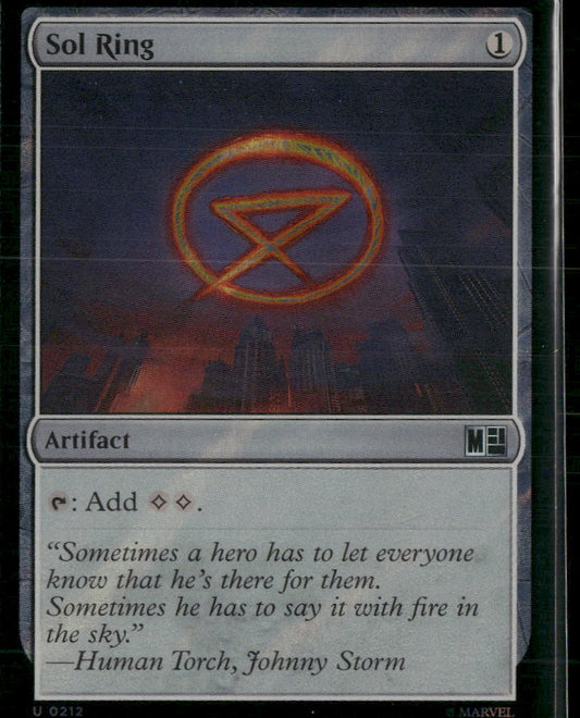 Commander: Marvel Super Heroes Sol Ring (0212) (Surge Foil) #212
