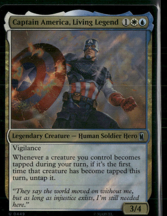 Marvel Super Heroes Captain America, Living Legend (Surge Foil) #449