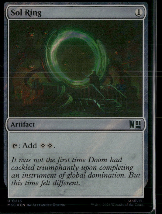 Commander: Marvel Super Heroes Sol Ring (0213) (Surge Foil) #213