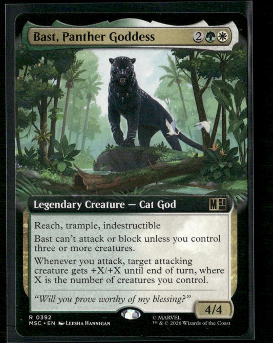 Commander: Marvel Super Heroes Bast, Panther Goddess (Extended Art) #392