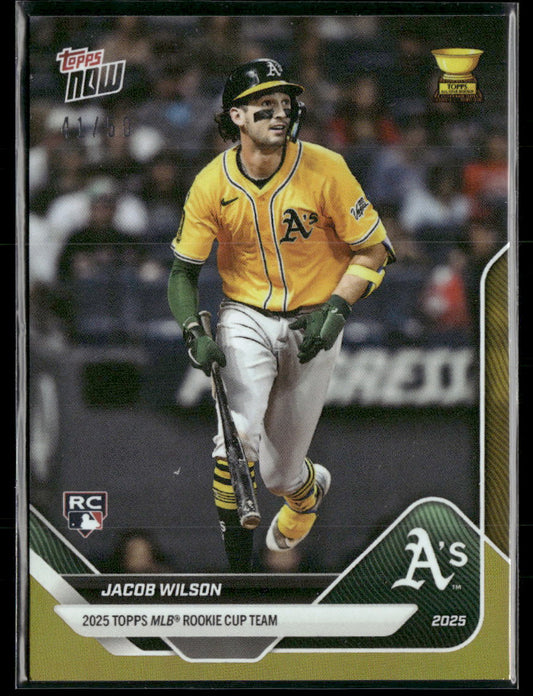 2025 Topps Now Rookie Cup Gold Foil Jacob Wilson #/50 #RC-5