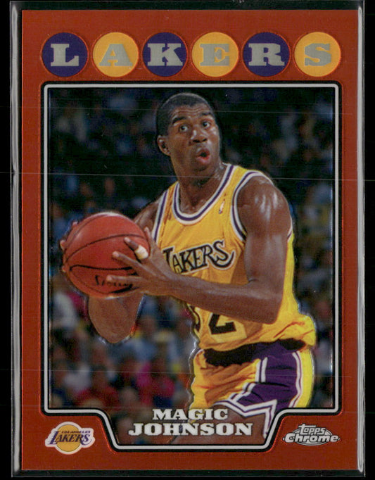 2008-09 Topps Chrome Refractors Orange Magic Johnson #/499 #171