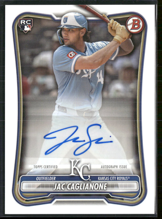 2026 Bowman Rookie and Veteran Autographs Jac Caglianone Auto #PRV-JC