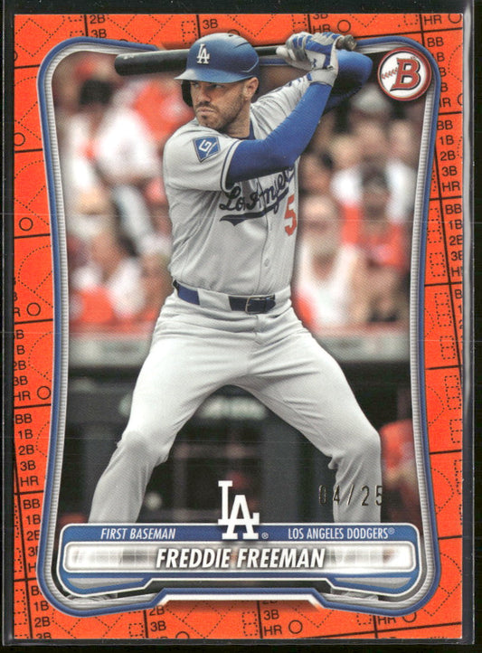 2026 Bowman Orange Pattern Freddie Freeman #/25 #46