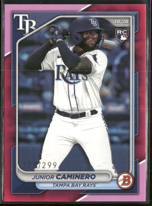 2024 Bowman Fuchsia Junior Caminero #/299 #20
