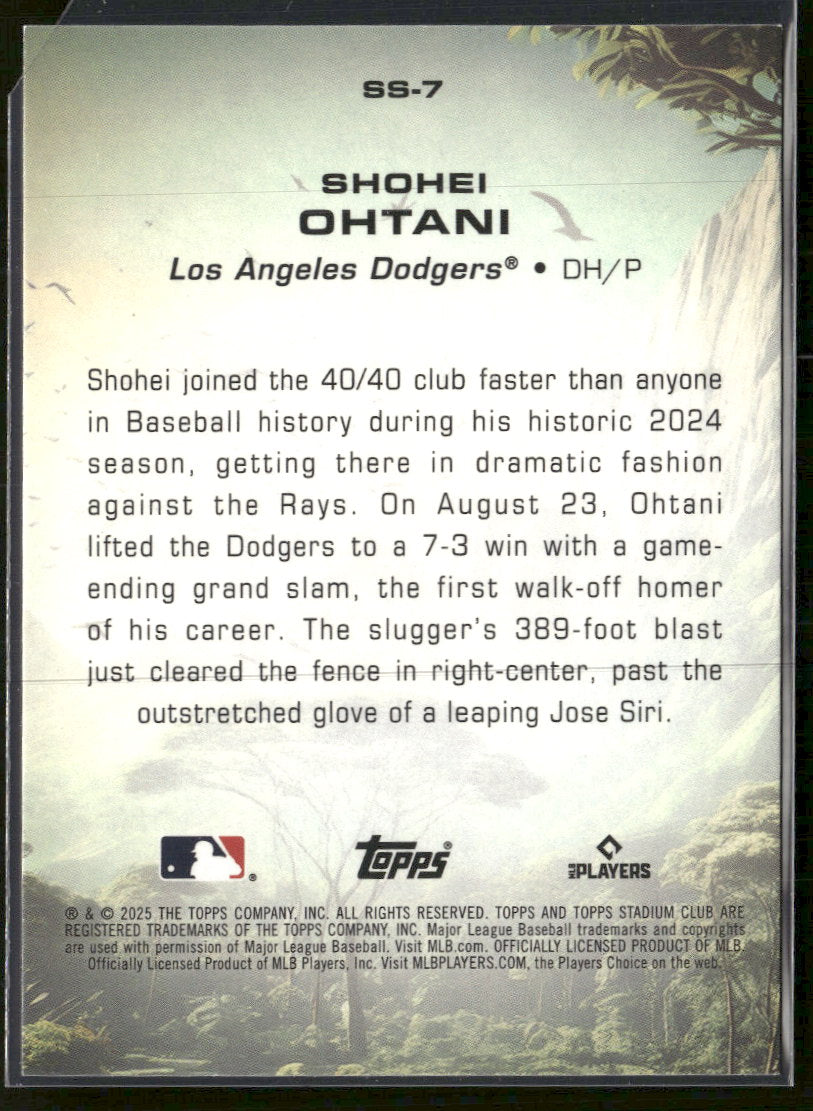 2025 Stadium Club Savage Sluggers Shohei Ohtani #SS-7