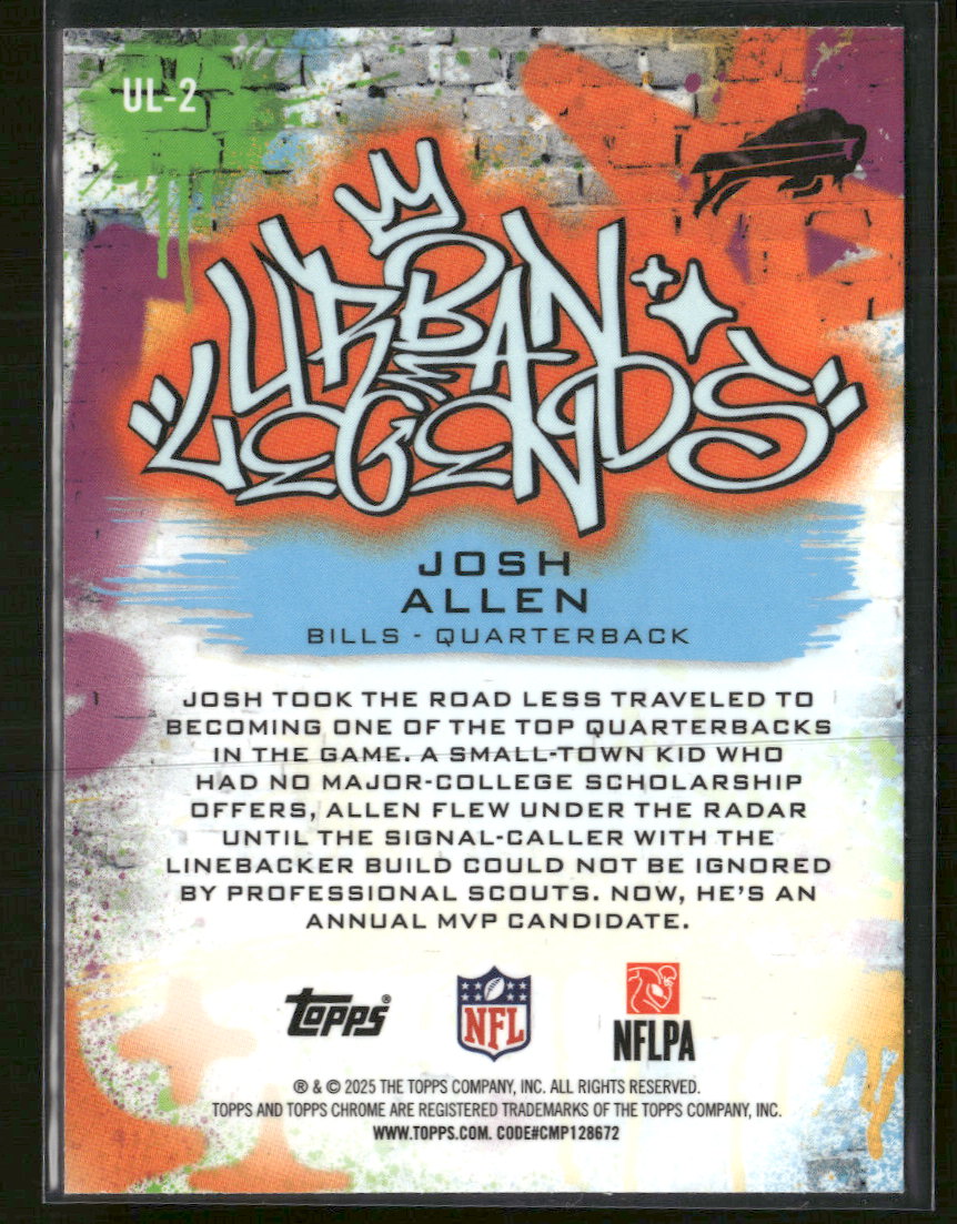 2025 Topps Chrome Urban Legends Josh Allen #UL-2