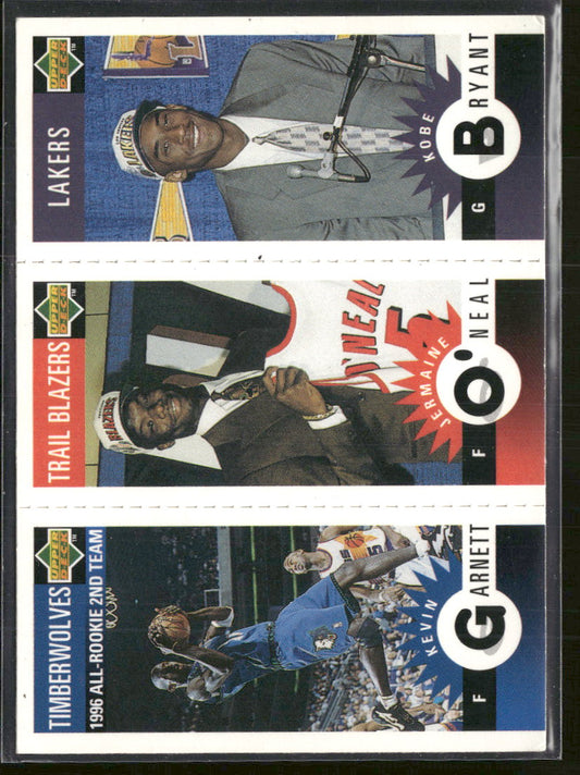 1996-97 Collector's Choice Mini-Cards Panels K Garnett / J O'Neal / K Bryant