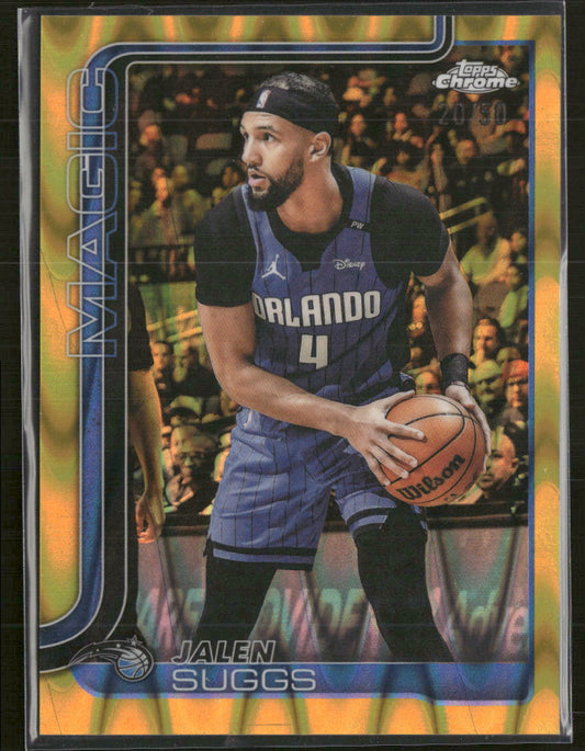 2025-26 Topps Chrome Gold RayWave Refractor Jalen Suggs #/50 #115