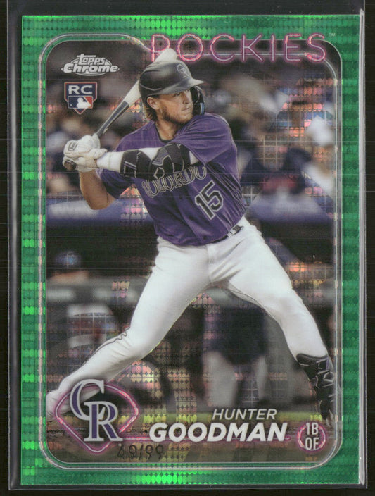 2024 Topps Chrome Green Sonar Refractors Hunter Goodman Rookie #/99 #99