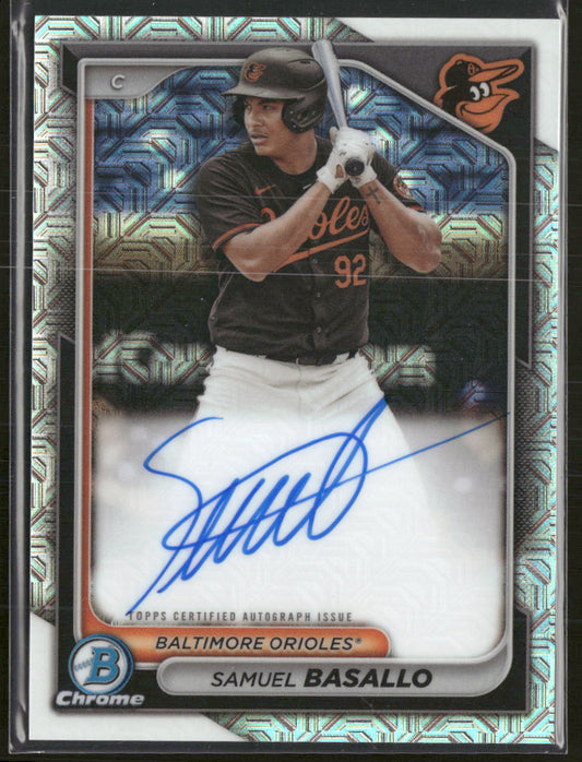2024 Bowman Chrome Prospect Auto Mojo Refractors Samuel Basallo #BMA-SB