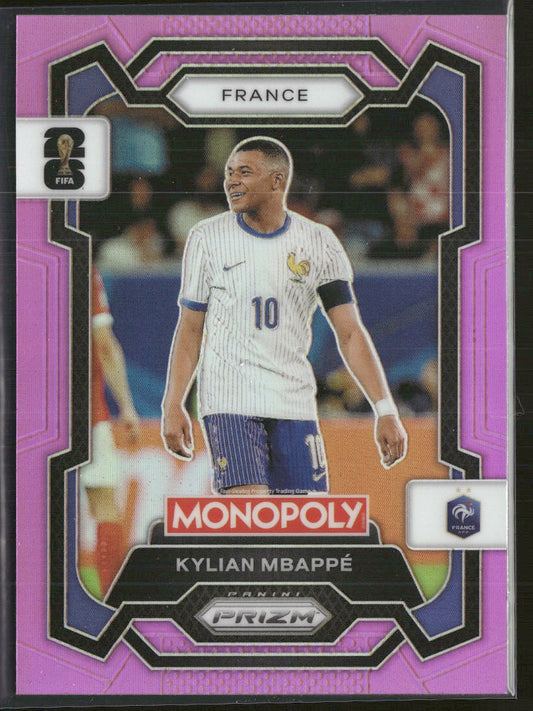 2026 Panini Prizm Monopoly FIFA World Cup Pink Prizms Kylian Mbappé #/199 #7