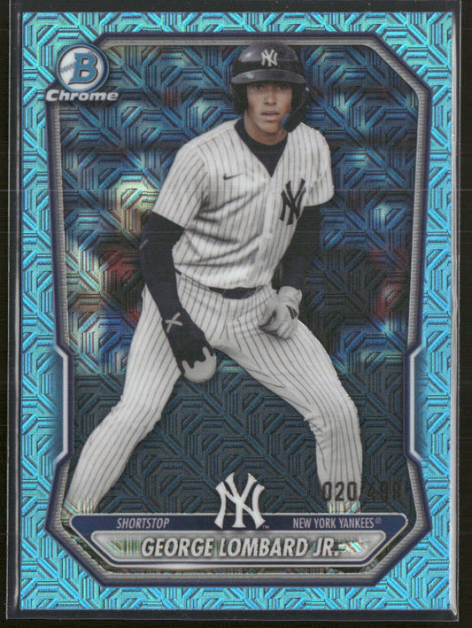 2026 Bowman C Prospects Mojo Sky Blue Refractor George Lombard Jr. #/499 #BCP-64