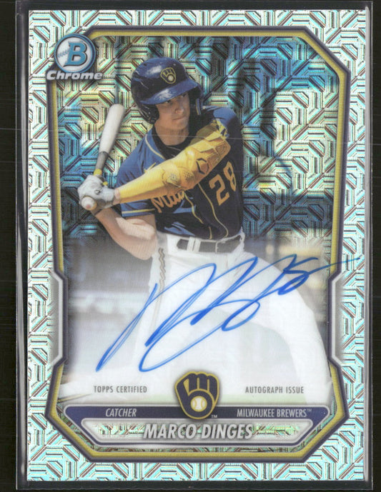 2026 Bowman Chrome Autographs Mojo Refractors Marco Dinges Auto #BMA-MD