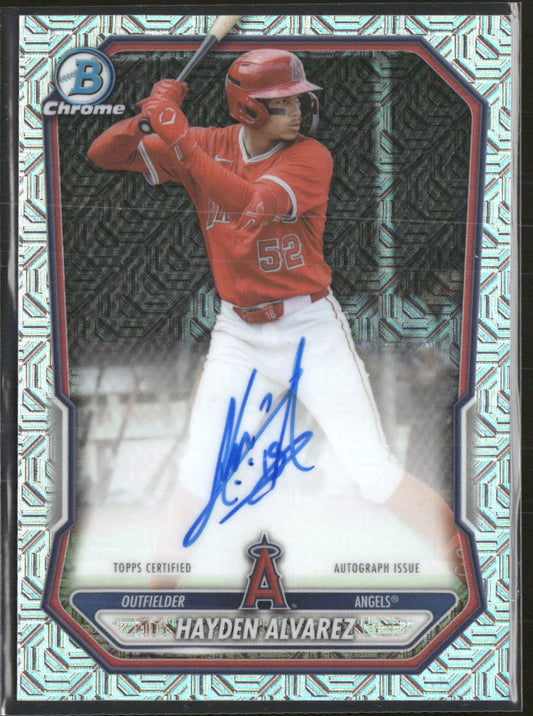 2026 Bowman Chrome Autographs Mojo Refractors Hayden Alvarez Auto #BMA-HA