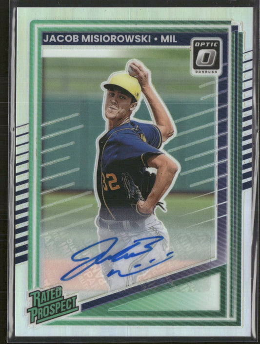 2025 Donruss Rated Prospects Optic Signatures Jacob Misiorowski Auto #128