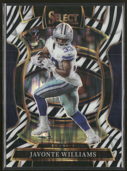 2025 Panini Select Zebra Prizm Shock Jevonte Williams #97