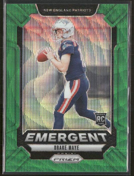 2024 Panini Prizm Emergent Green Wave Prizm Drake Maye #4