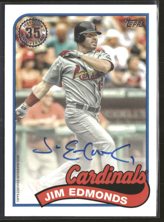 2024 Topps 1989 Baseball  Auto Jim Edmonds #89BA-JE