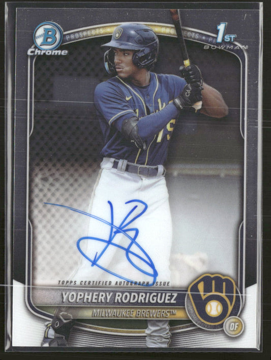 2025 Bowman Chrome Prospect Autographs Yophery Rodriguez Auto #CPA-YR