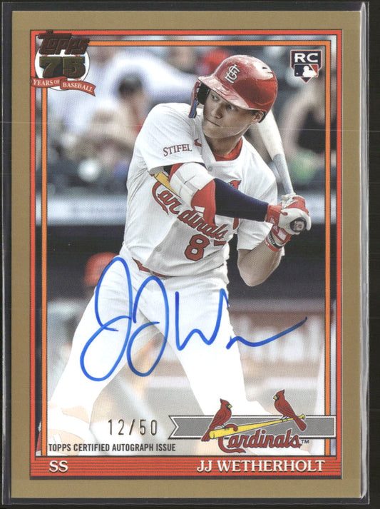 2026 Topps 35th Anniversary Autographs Gold JJ Wetherholt #/50 Auto #91A-JJW