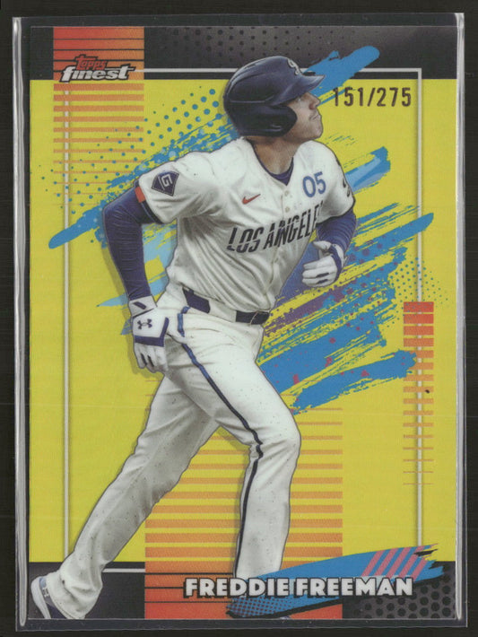 2026 Finest Yellow Refractors Freddie Freeman #/275 #163