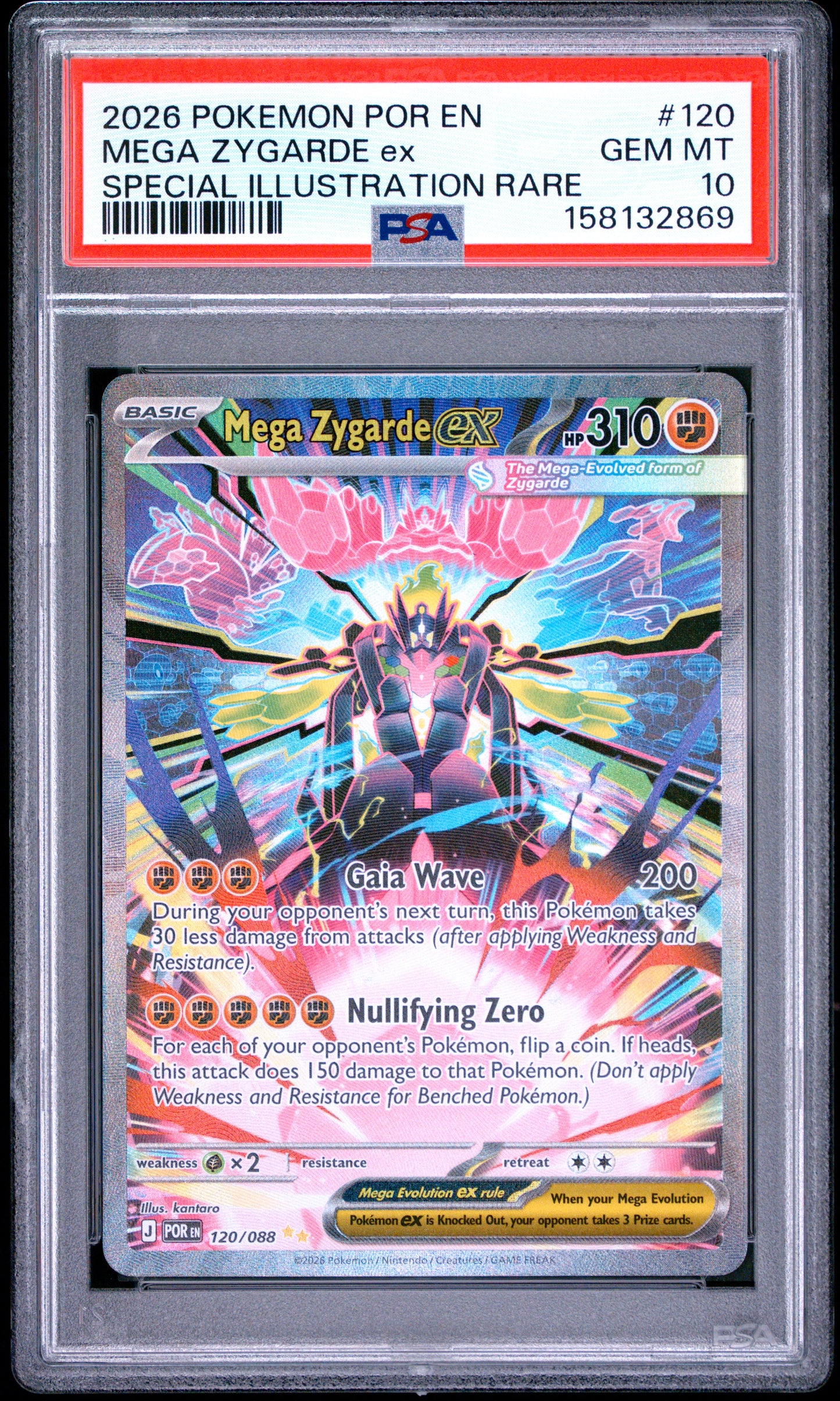 2026 Pokemon Perfect Order Special Illustration Rare Mega Zygarde Ex 10 PSA #120