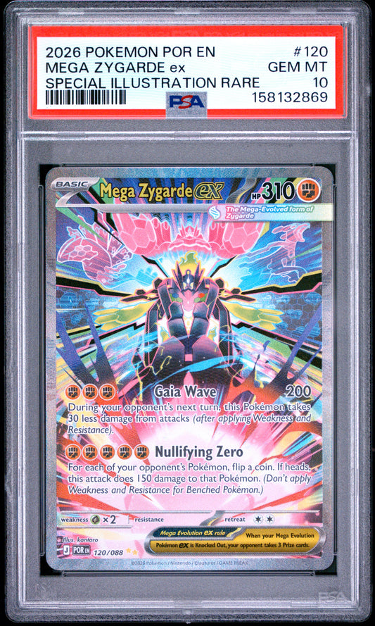 2026 Pokemon Perfect Order Special Illustration Rare Mega Zygarde Ex 10 PSA #120