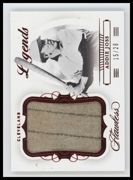 2020 Panini Flawless Legends Jumbo Material Ruby Addie Joss #/20 #LJM-AJ