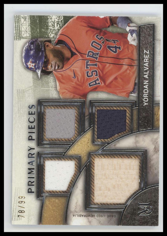 2025 Topps Museum Collection Primary Pieces Quad Relics Yordan Alvarez #SPPQ-YA