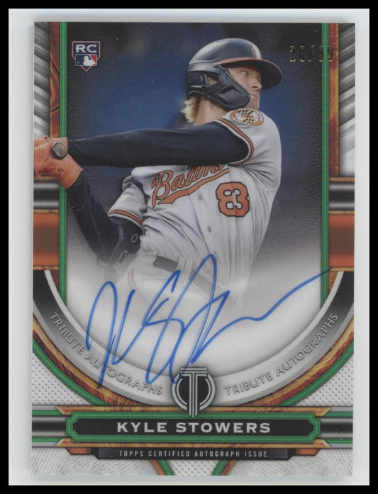 2023 Topps Tribute Tribute Autographs Green Kyle Stowers #/99 Auto #TA-KS